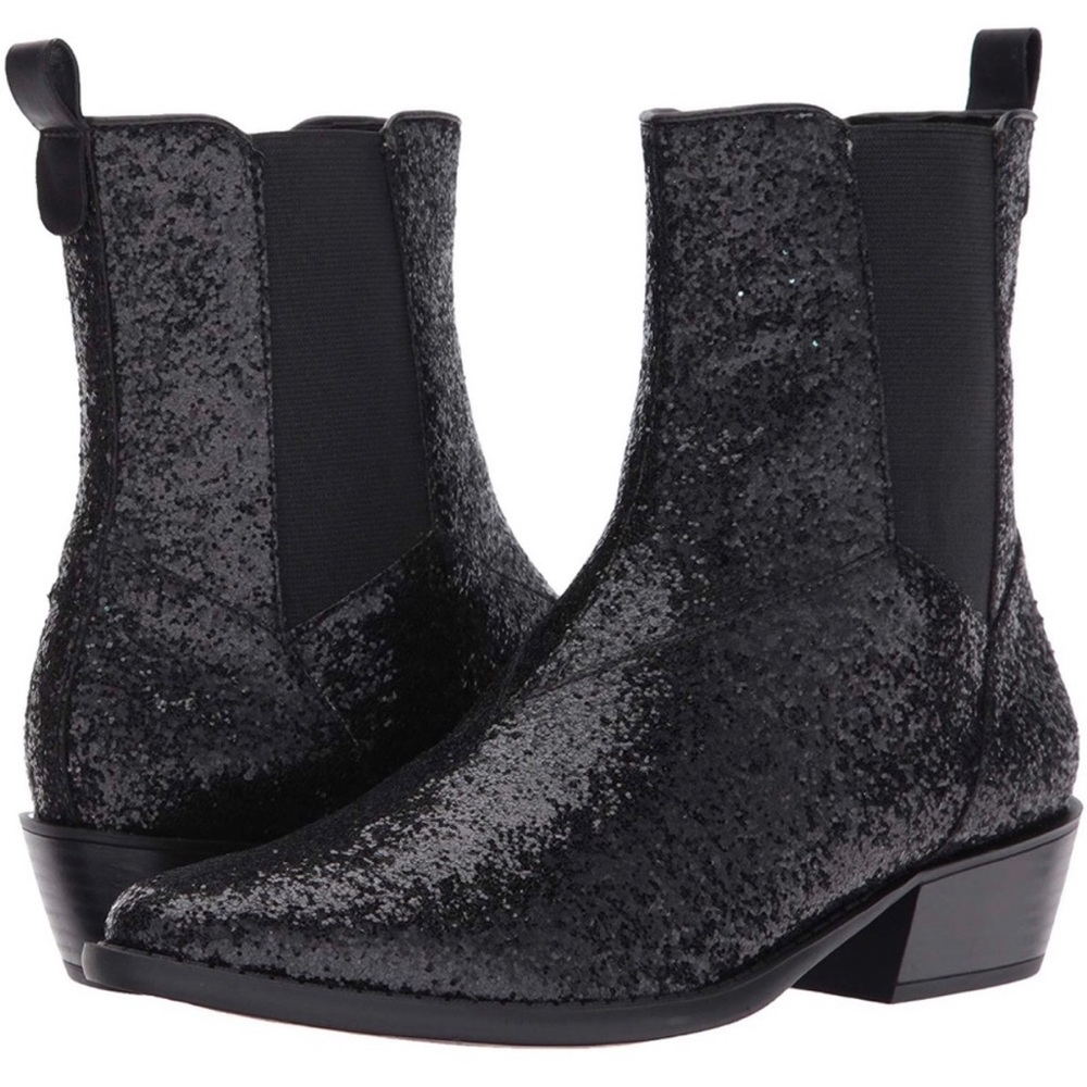NWOT Katy Perry Ziggy Black Glitter Chelse…
